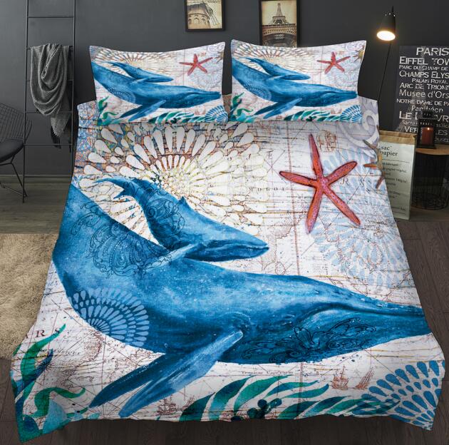 Lovely Bay Turtle Marine Sea Bedding Set - Casatrail.com