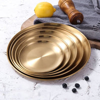 Thumbnail for Luxurious Brass Gold Round Storage Tray - Casatrail.com