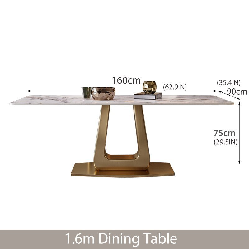 Luxurious Dining Table Set with Steel Base Plate - Casatrail.com