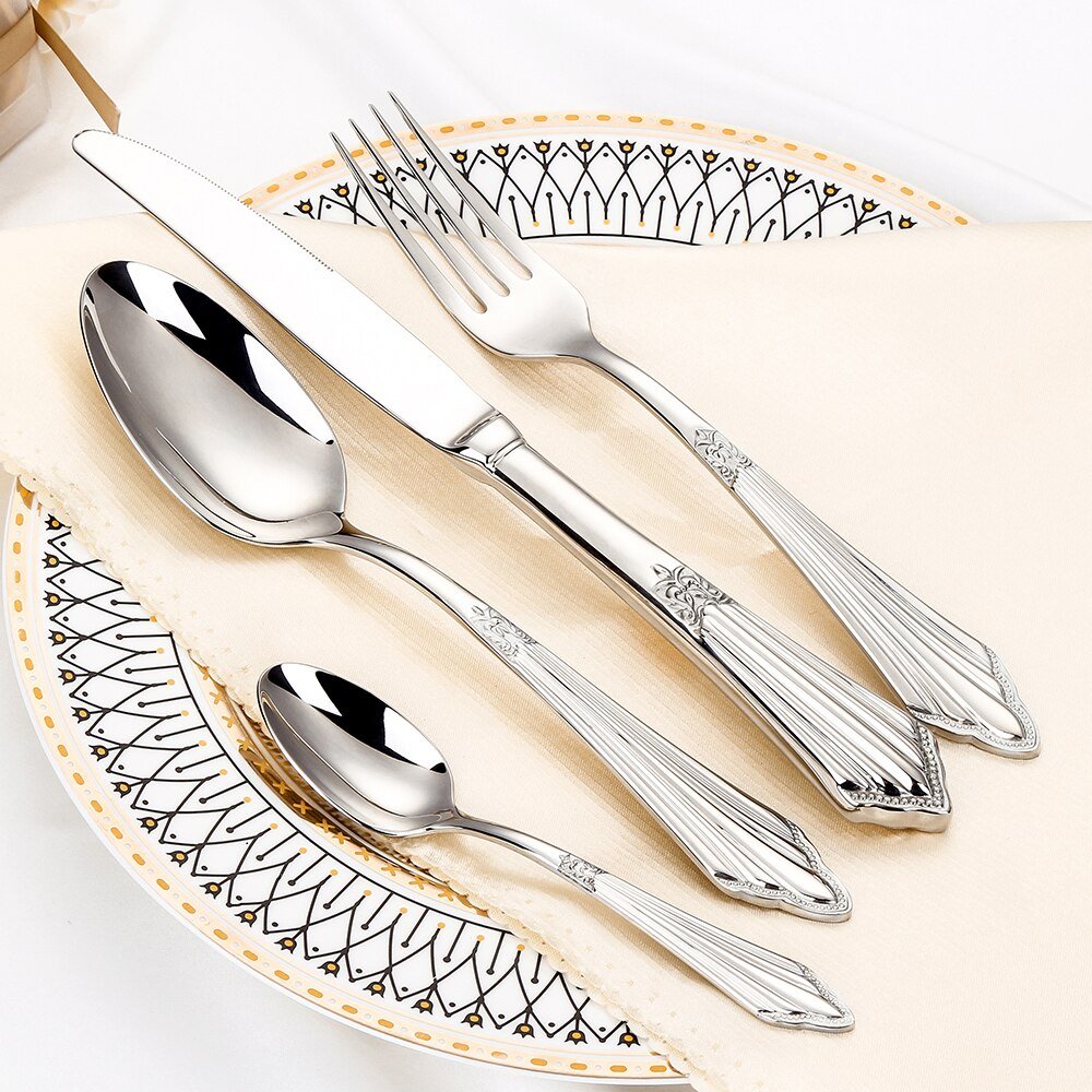 Luxury 24K Gold Plated Flatware Set - Casatrail.com