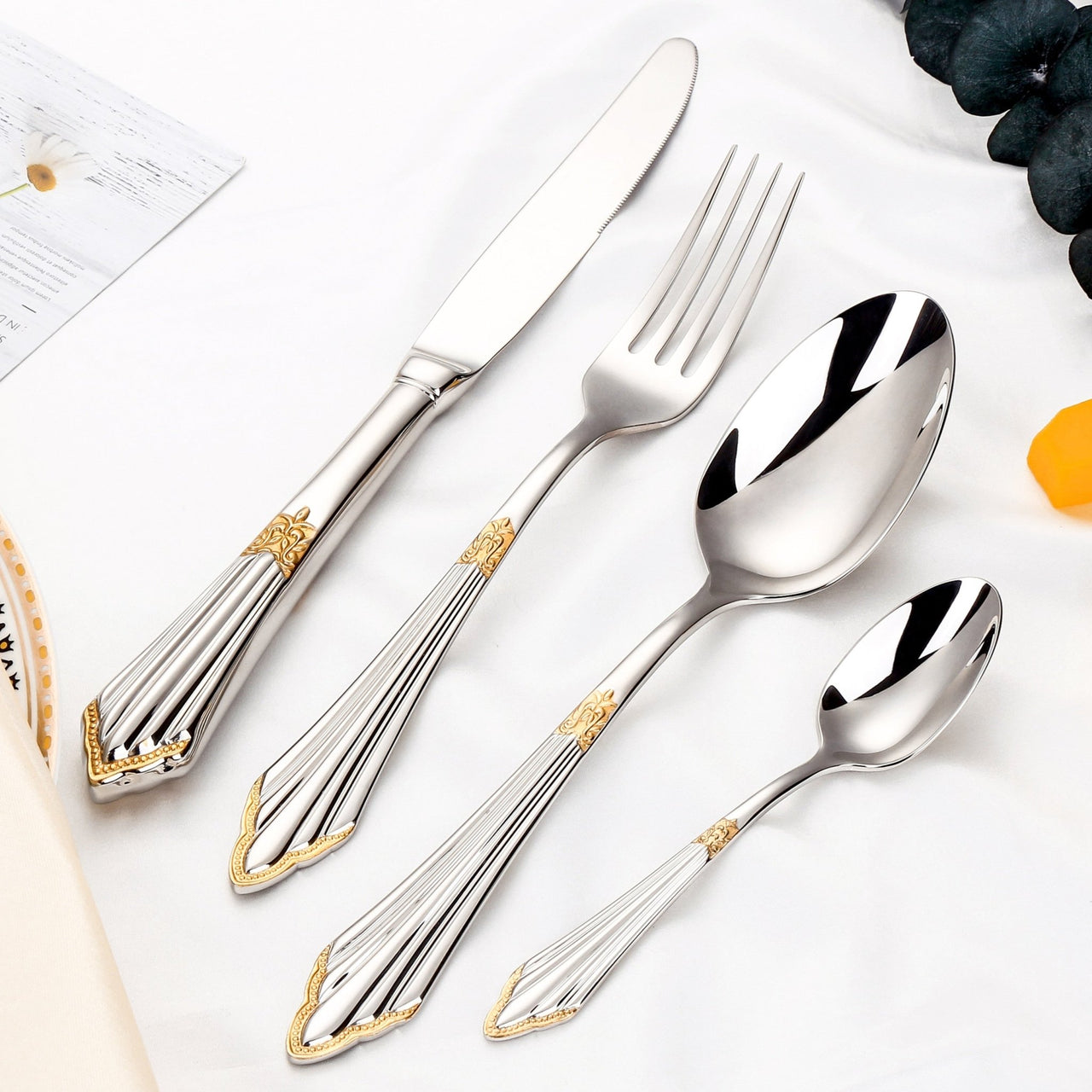 Luxury 24K Gold Plated Flatware Set - Casatrail.com