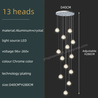 Thumbnail for Luxury Design Crystal Chandelier with LED Lighting - Casatrail.com