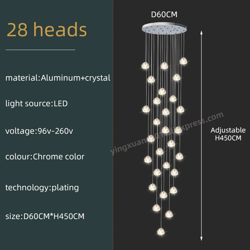 Luxury Design Crystal Chandelier with LED Lighting - Casatrail.com