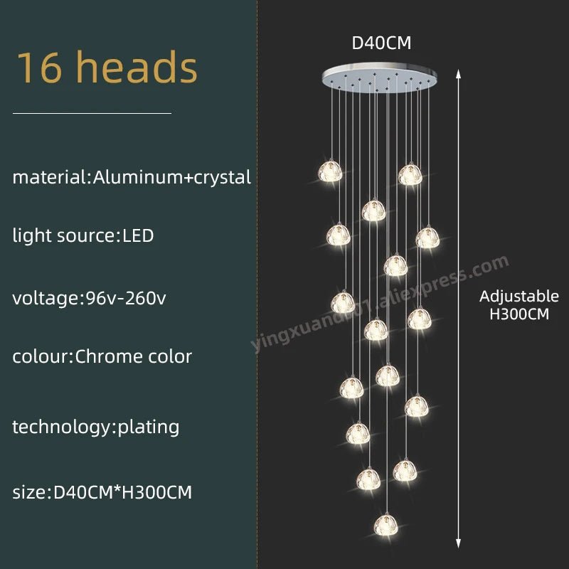 Luxury Design Crystal Chandelier with LED Lighting - Casatrail.com