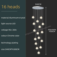 Thumbnail for Luxury Design Crystal Chandelier with LED Lighting - Casatrail.com