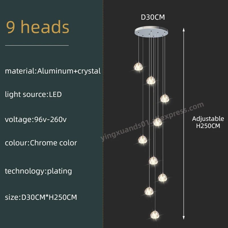 Luxury Design Crystal Chandelier with LED Lighting - Casatrail.com