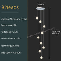 Thumbnail for Luxury Design Crystal Chandelier with LED Lighting - Casatrail.com