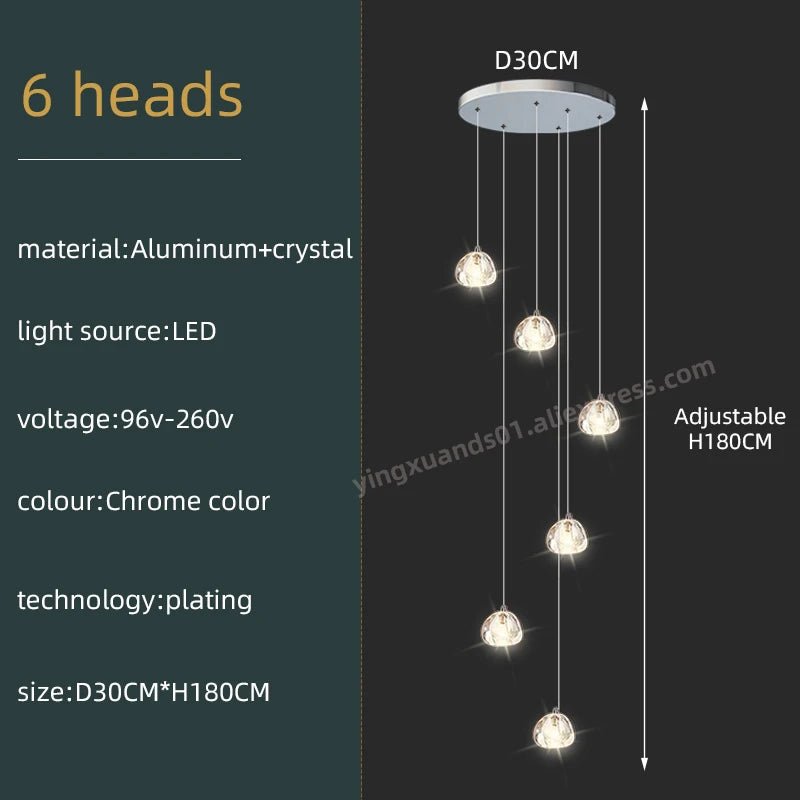 Luxury Design Crystal Chandelier with LED Lighting - Casatrail.com