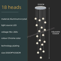 Thumbnail for Luxury Design Crystal Chandelier with LED Lighting - Casatrail.com