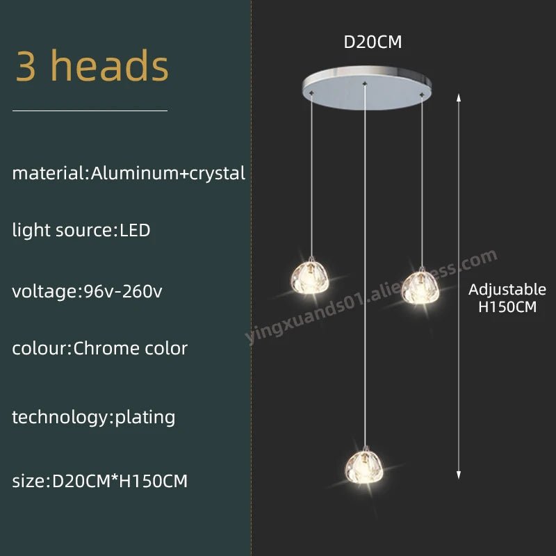 Luxury Design Crystal Chandelier with LED Lighting - Casatrail.com