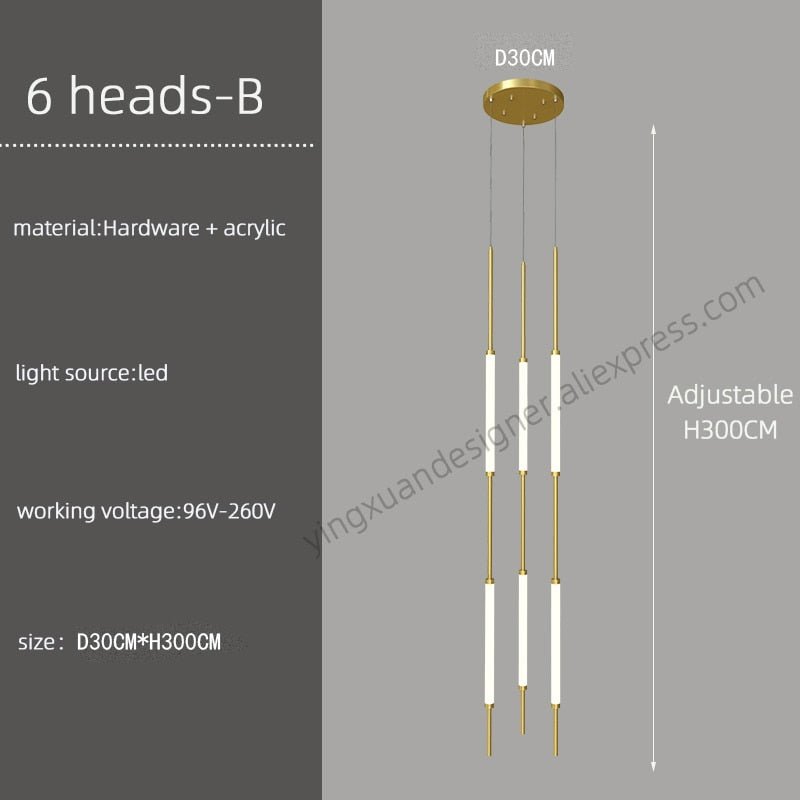 Luxury Design Duplex Stair Lobby Hanging Lamp - Casatrail.com