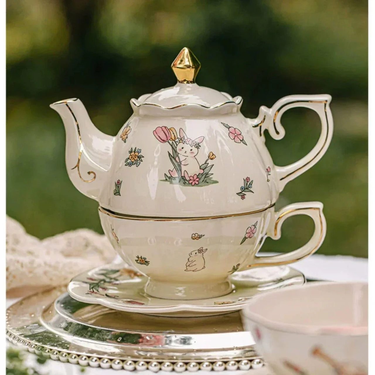 Luxury Gift Box Cup and Pot with Rabbit Teapot Set - Casatrail.com