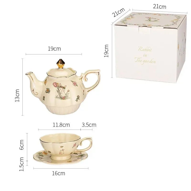 Luxury Gift Box Cup and Pot with Rabbit Teapot Set - Casatrail.com