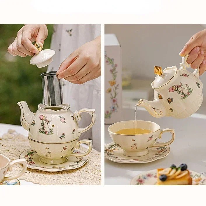 Luxury Gift Box Cup and Pot with Rabbit Teapot Set - Casatrail.com