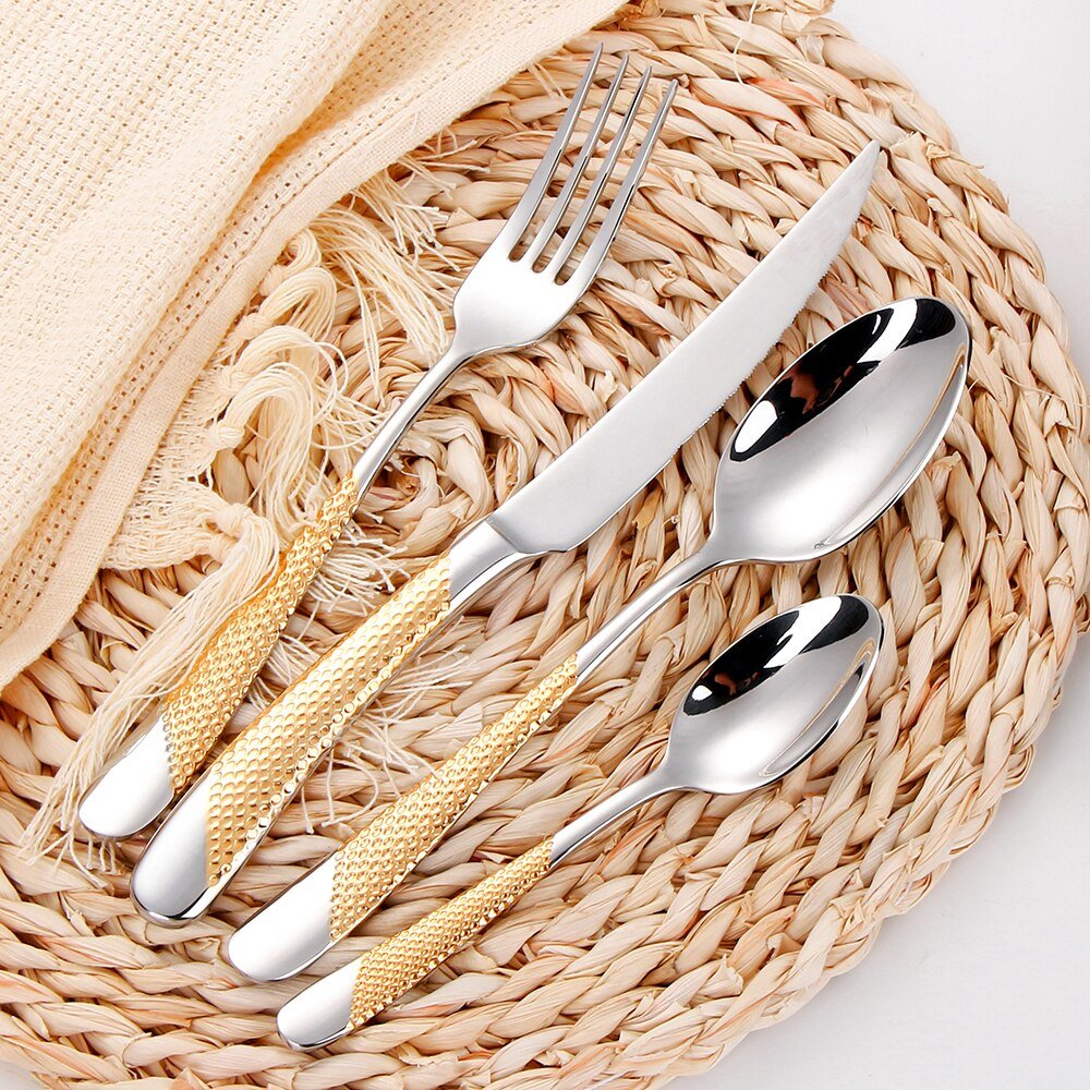 Luxury Gold Plated Cutlery Set - Casatrail.com