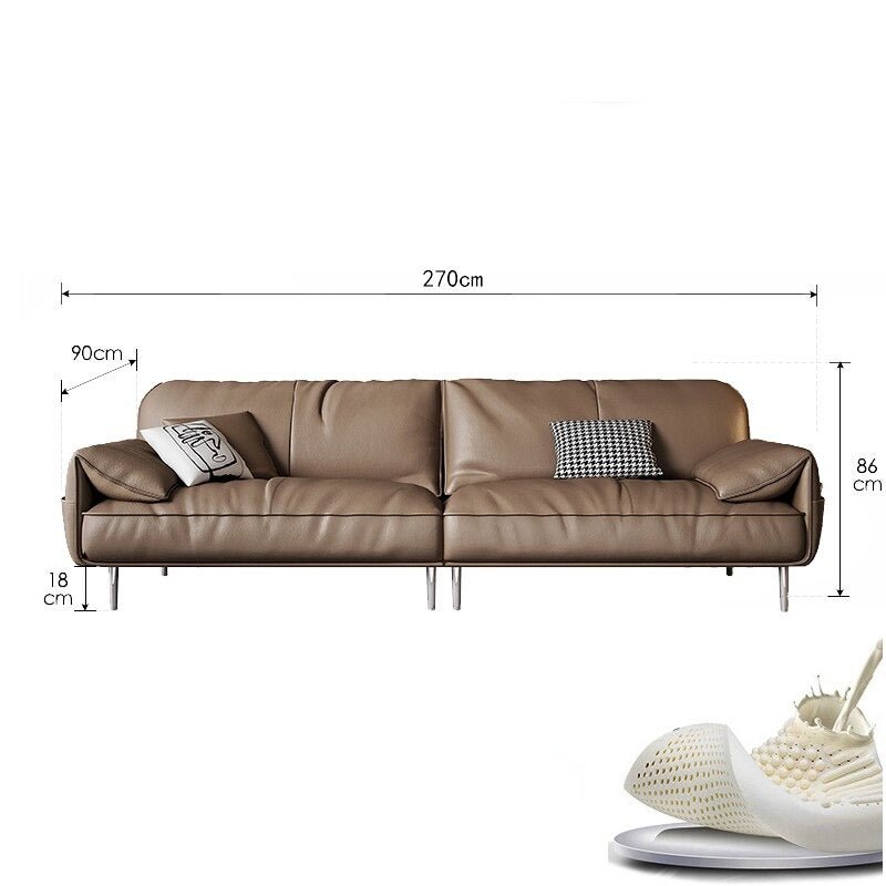 Luxury Leather Sofa Set With Armchair - Casatrail.com