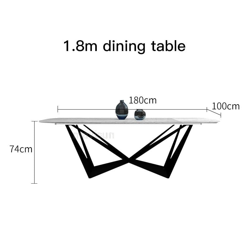 Luxury Nordic Marble Dining Table and Chairs Combination - Casatrail.com
