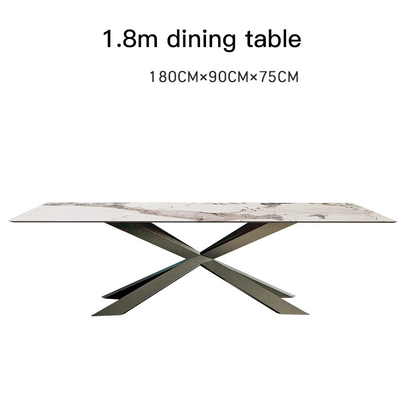 Luxury Rock Board Dining Table Set - Casatrail.com