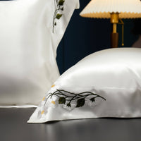 Thumbnail for Luxury Silk Embroidered Pillowcase - Casatrail.com
