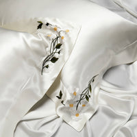 Thumbnail for Luxury Silk Embroidered Pillowcase - Casatrail.com