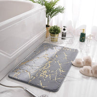 Thumbnail for Luxury White and Gold Bath Mats for Bathroom - Casatrail.com