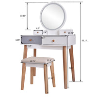 Thumbnail for Makeup Dressing Table with Lighted Mirror - Casatrail.com