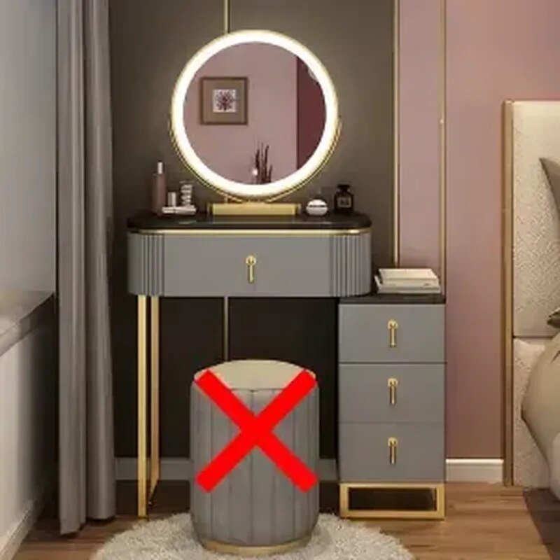 Makeup Vanity Dressing Table Set with Mirror and Storage - Casatrail.com