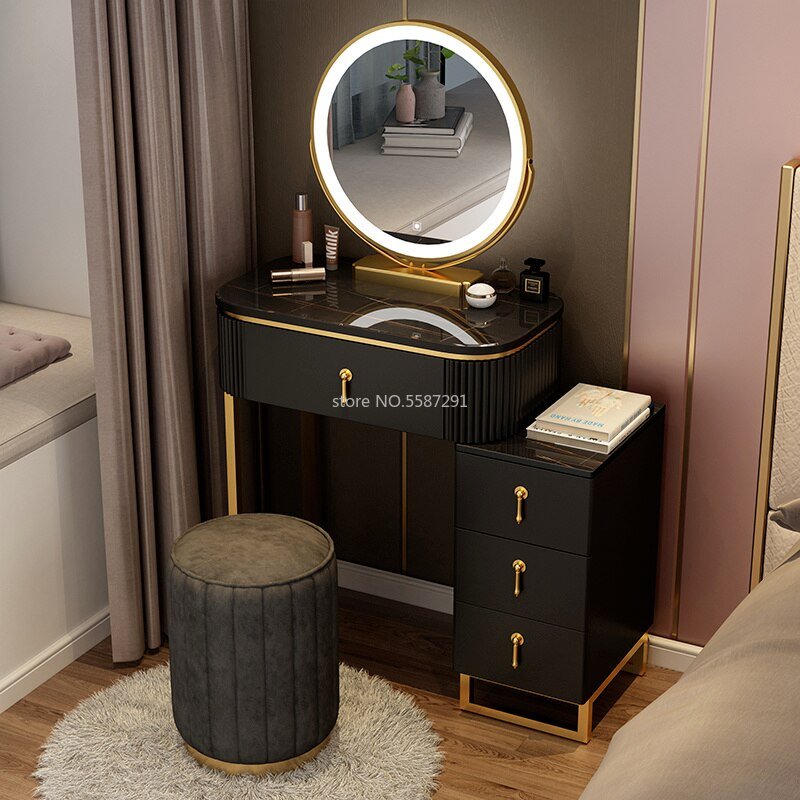 Makeup Vanity Dressing Table Set with Mirror and Storage - Casatrail.com