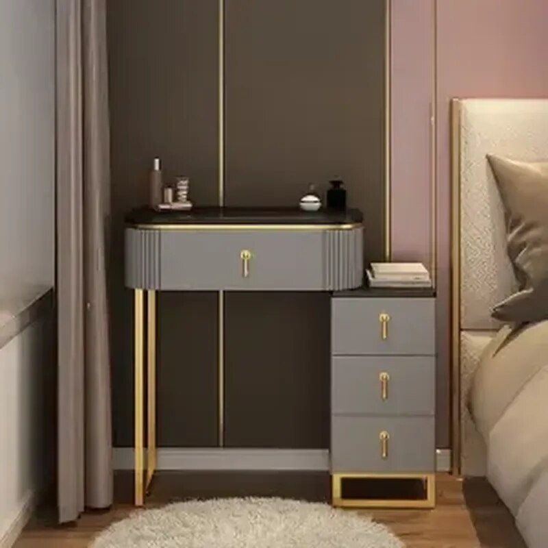 Makeup Vanity Dressing Table Set with Mirror and Storage - Casatrail.com