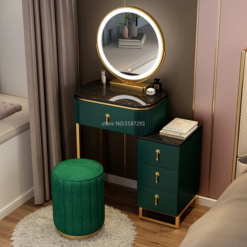 Makeup Vanity Dressing Table Set with Mirror and Storage - Casatrail.com