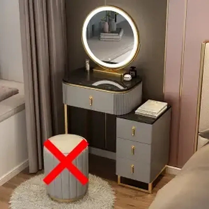 Makeup Vanity Dressing Table Set with Mirror and Storage - Casatrail.com