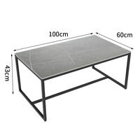 Thumbnail for Marble and Metal Frame Rectangle Coffee Table - Casatrail.com
