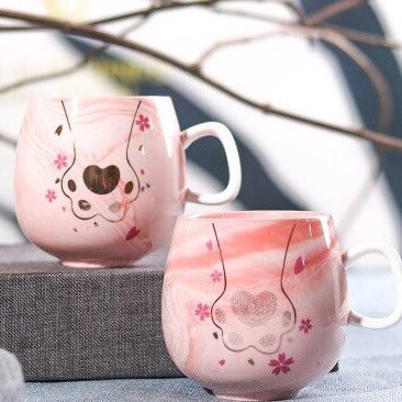 Marble Ceramic Flamingo Coffee Mug for Office Bar - Casatrail.com