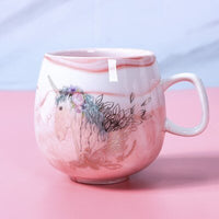 Thumbnail for Marble Ceramic Flamingo Coffee Mug for Office Bar - Casatrail.com