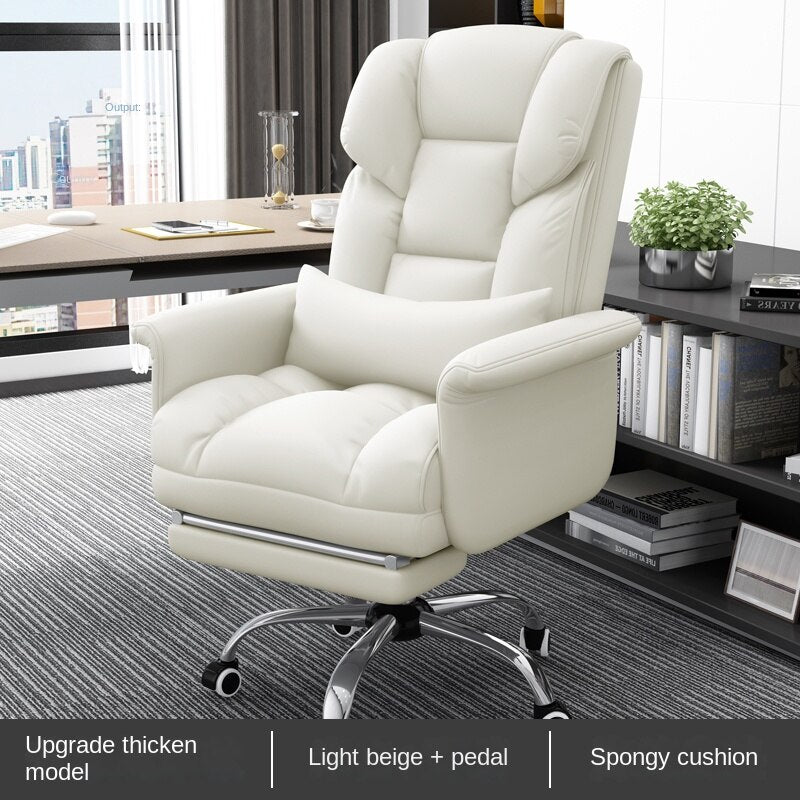 Massage Leather Swivel Office Chair - Casatrail.com