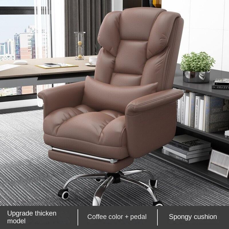 Massage Leather Swivel Office Chair - Casatrail.com