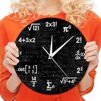 Thumbnail for Mathematics Chalkboard Wall Clock - Casatrail.com