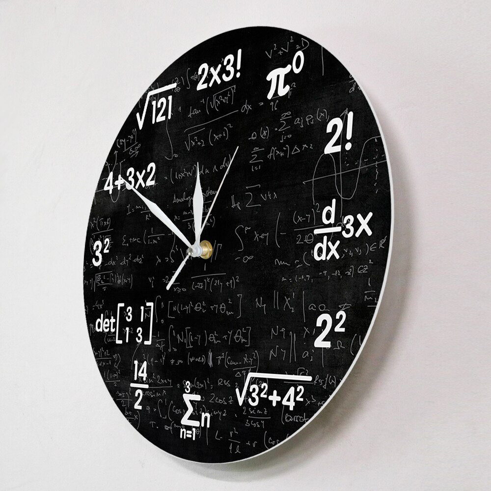 Mathematics Chalkboard Wall Clock - Casatrail.com