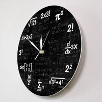 Thumbnail for Mathematics Chalkboard Wall Clock - Casatrail.com