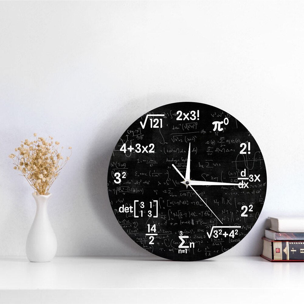 Mathematics Chalkboard Wall Clock - Casatrail.com