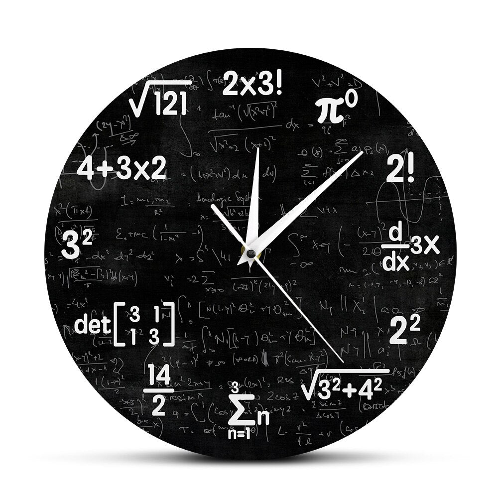 Mathematics Chalkboard Wall Clock - Casatrail.com