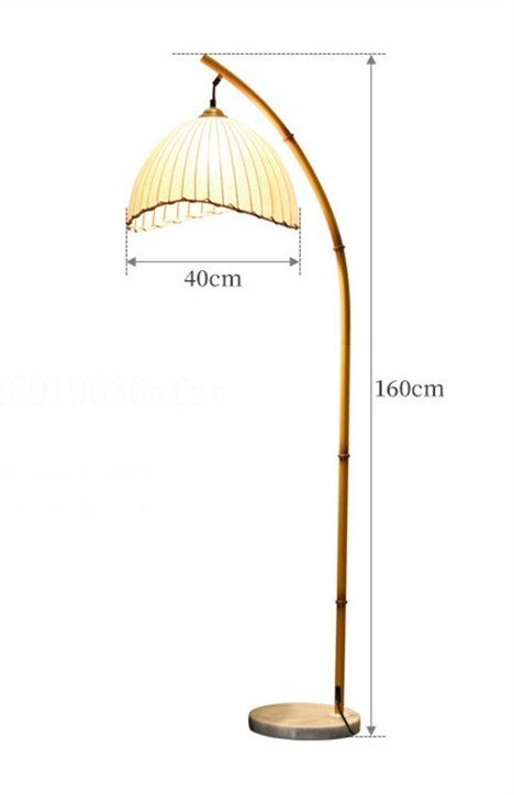 Metal Floor Lamp with Bamboo - Inspired Design - Casatrail.com