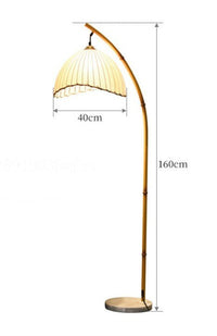 Thumbnail for Metal Floor Lamp with Bamboo - Inspired Design - Casatrail.com