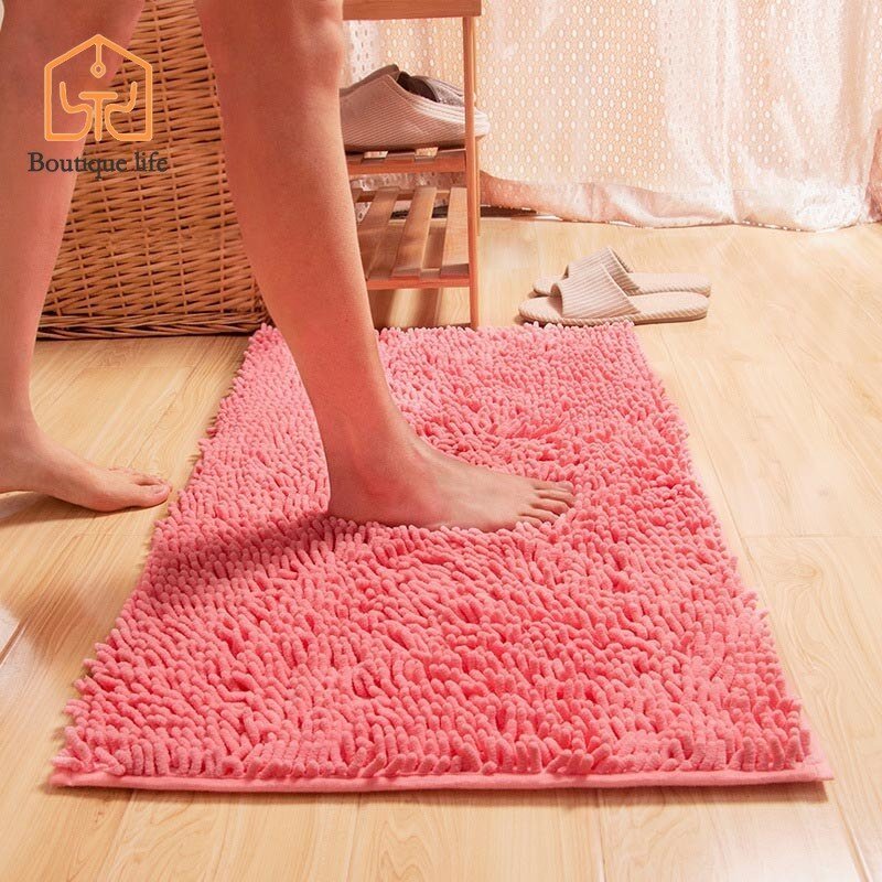 Microfiber Chenille Bath Mat, Anti - Slip, Water Absorbent - Casatrail.com