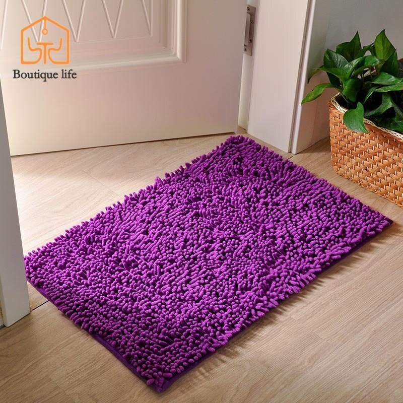 Microfiber Chenille Bath Mat, Anti - Slip, Water Absorbent - Casatrail.com