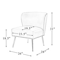 Thumbnail for Mid Century Modern Metal Frame Accent Arm Chair - Casatrail.com