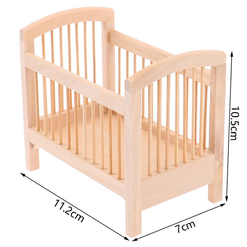 Miniature Wooden Dollhouse Crib - Casatrail.com