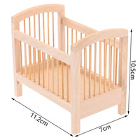 Thumbnail for Miniature Wooden Dollhouse Crib - Casatrail.com