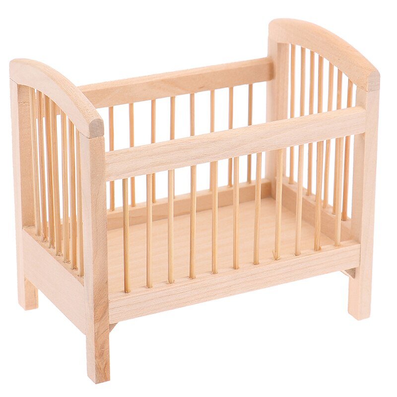 Miniature Wooden Dollhouse Crib - Casatrail.com