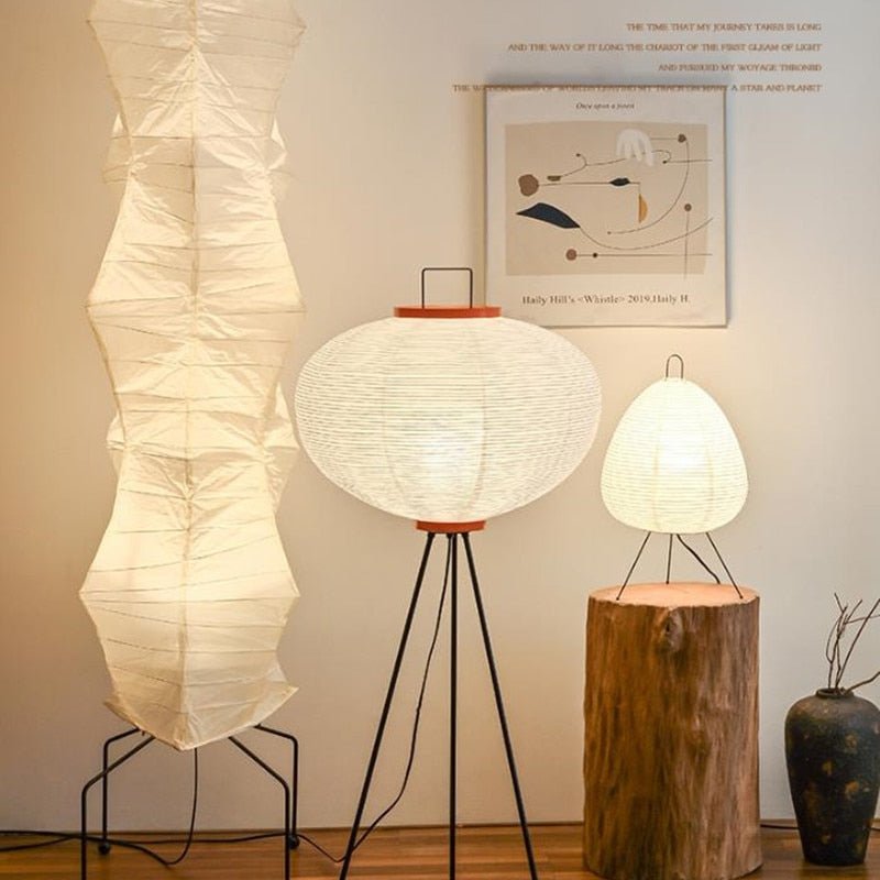 Minimalist Akari Noguchi Paper Floor Lamp - Casatrail.com